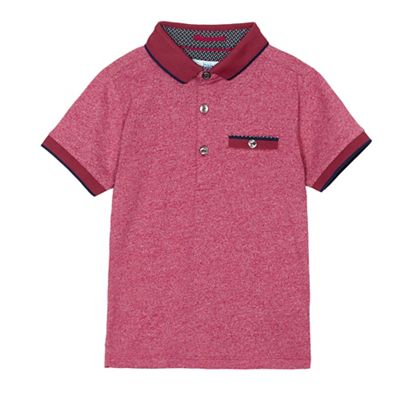 Baker by Ted Baker Boys' dark red marl polo top